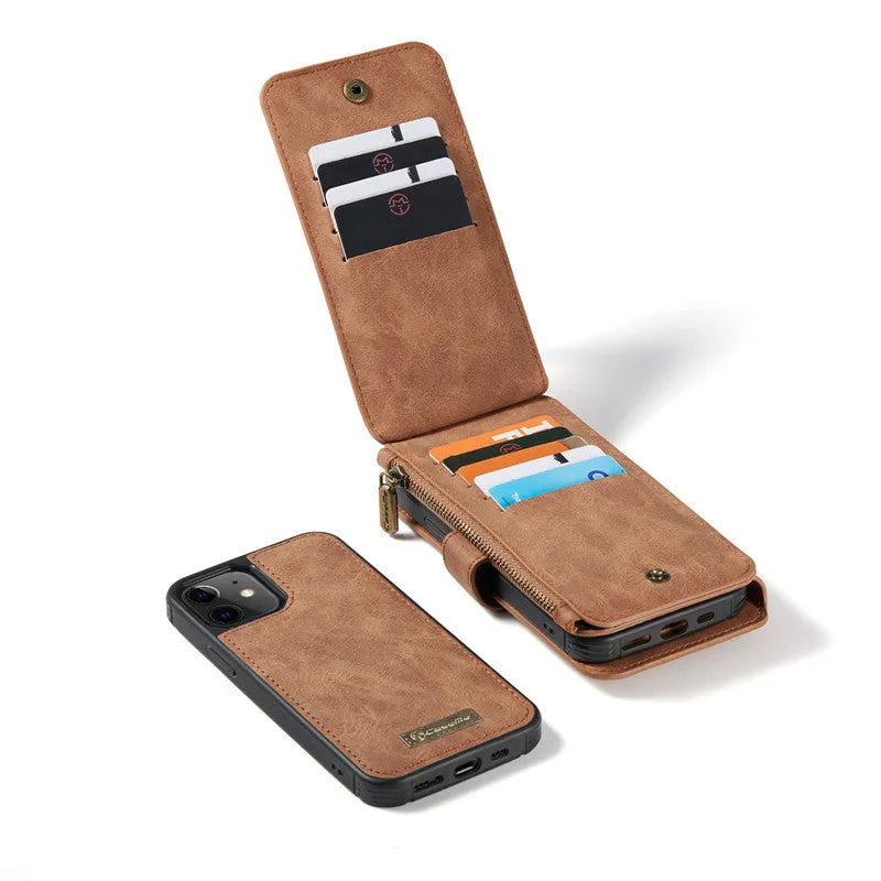 Mobile phone split flip case in imitation leather compatible with iPhone models