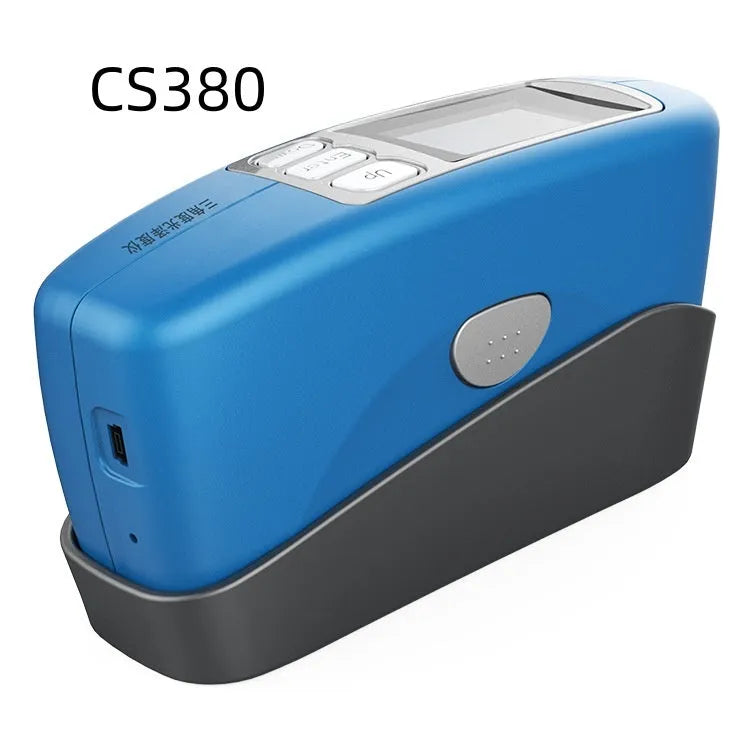 Ceramic and stone portable glossiness tester showing CS300, CS300S, and CS380 model variants.