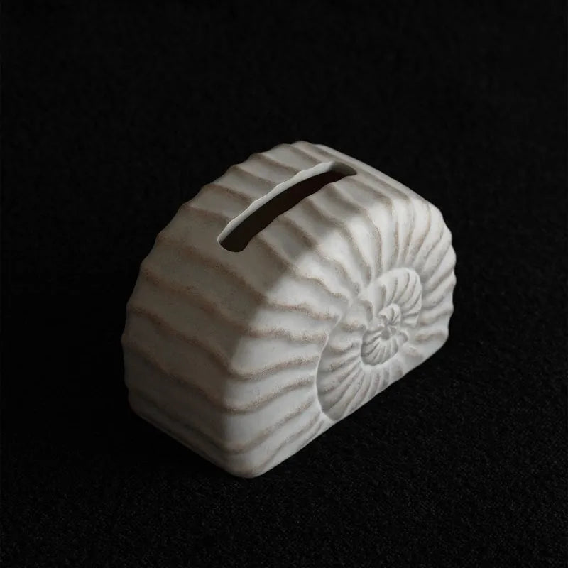 Resin conch ramble tissue box decorative cover for plastic tissue boxes