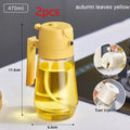 470ml glass olive oil sprayer dispenser in beige, yellow, green, or black colour.