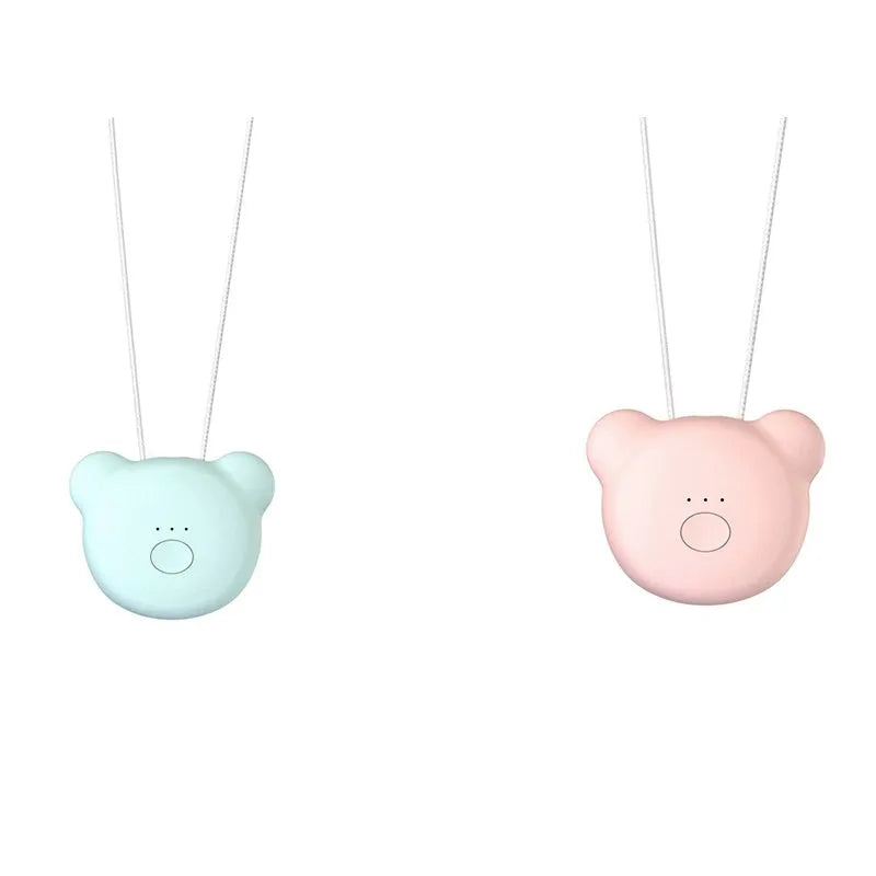 USB mini portable air purifier necklace in multiple colours with charging cable