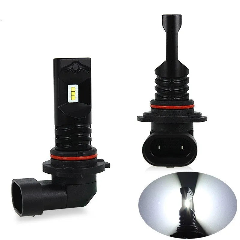 CSP LED fog lamp bulb for 9005 9006 sockets with six chips and aviation aluminium body.