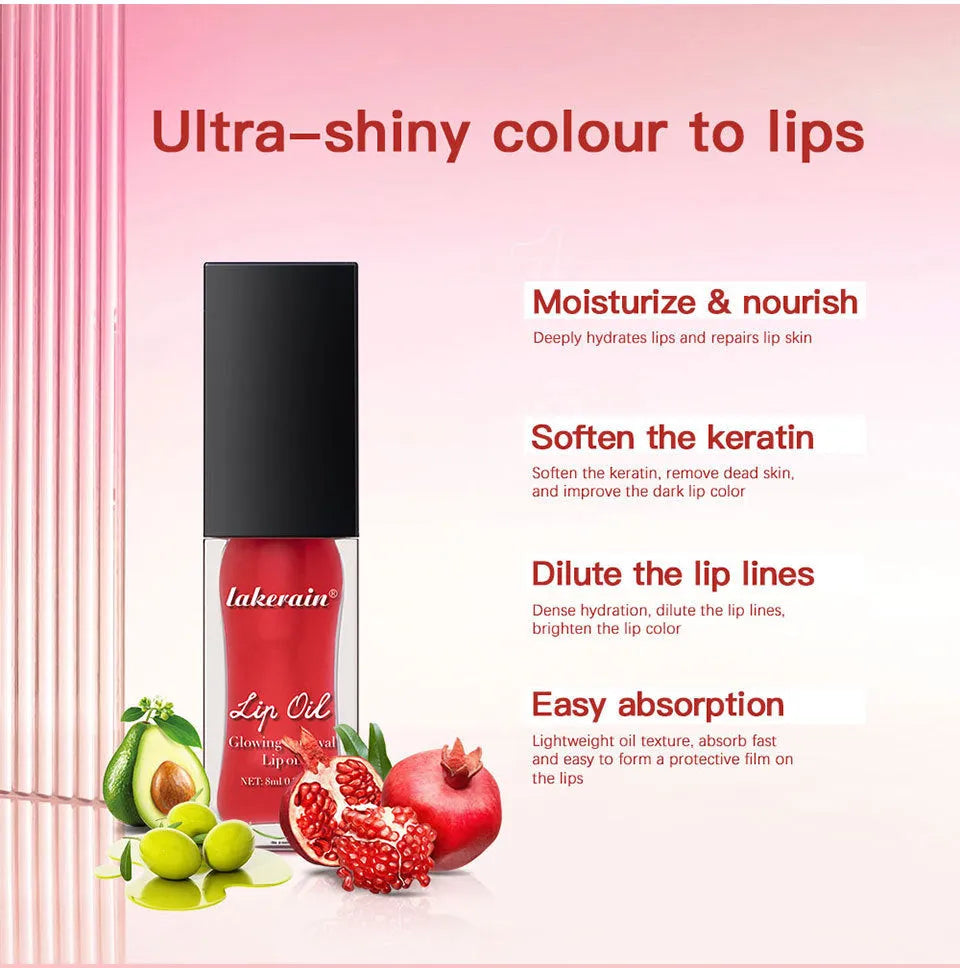 Lakerain Lip Gloss Oil tube in 8ml size with a glossy finish