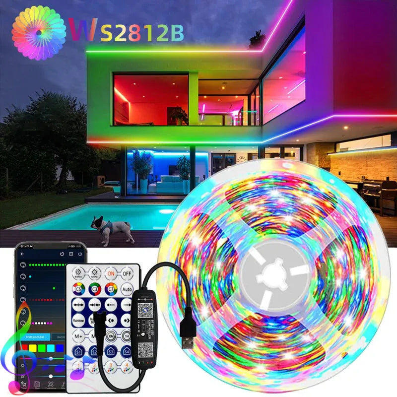 Magic Color Running Horse LED strip 30m 18 beads WS2812b 5050 Bluetooth remote control