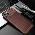 Black silicone protective case on an iPhone 12 smartphone.