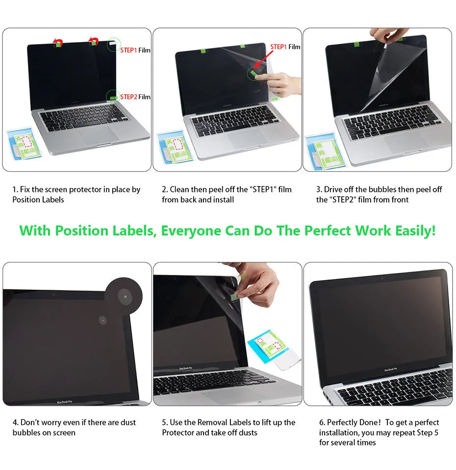 Lansheng matte anti-scratch screen protector for Apple MacBook Pro 13-inch laptop