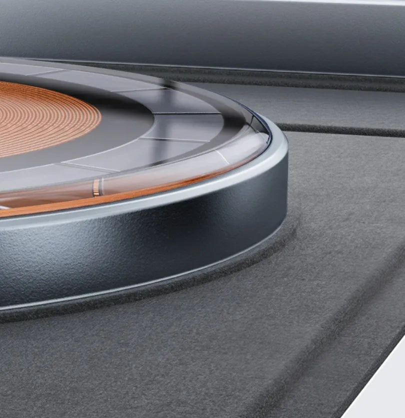 Black transparent Magsafe three-in-one magnetic wireless charging station with TYPE-C interface