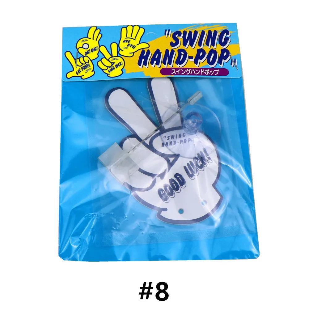 Cartoon swing hand car aromatic pendant with dynamic swing mechanism in various colours