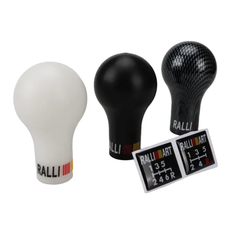 Mitsubishi car gear knob replacement in five colour options showing 7.6cm height