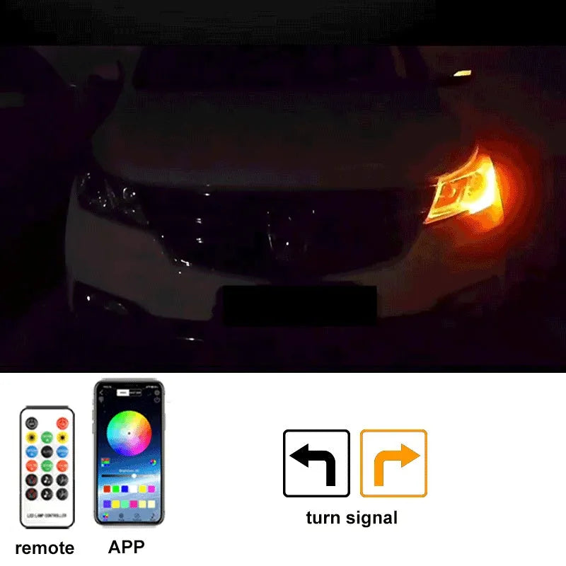 Flexible PVC LED light strip for automotive engine cover installation on General Motors cars.