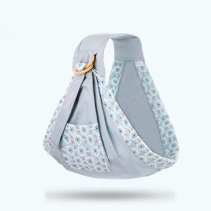 Adjustable baby wrap carrier sling shown in multiple colours, suitable for infants 0-36 months.
