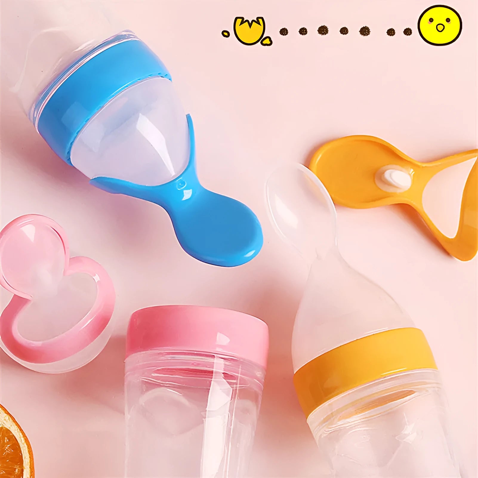 5cm silicone stress ball in various colours including yellow, blue, green, pink, and white