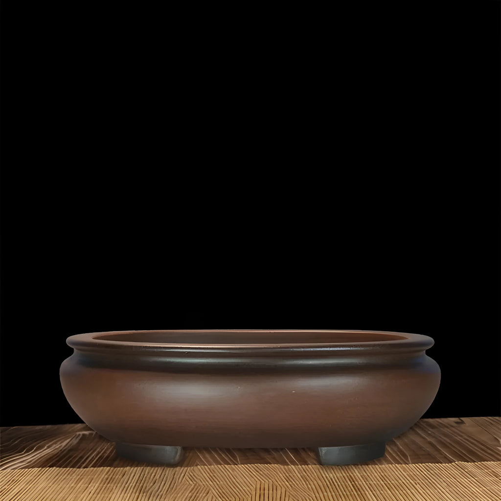 Purple clay handmade classical style desktop flowerpot measuring 58cm by 47cm