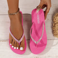 Women's casual solid-colour sandals with flannel upper and PVC sole in beige, black, or pink.