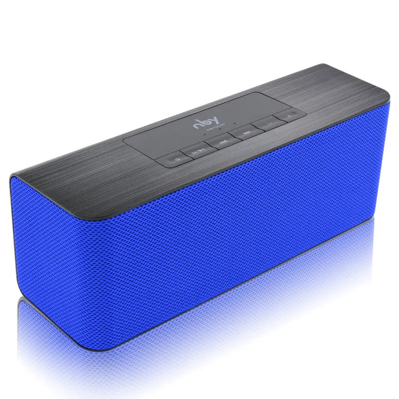 NBY5540 wireless Bluetooth speaker in silver grey with dual speakers and hands-free microphone
