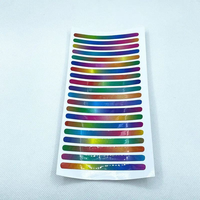 20 pack car wheel hub reflective stickers with arc pattern in various colours including fluorescent and luminous options