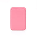 Magnetic PU leather card holder case for iPhone in various colours on a table.