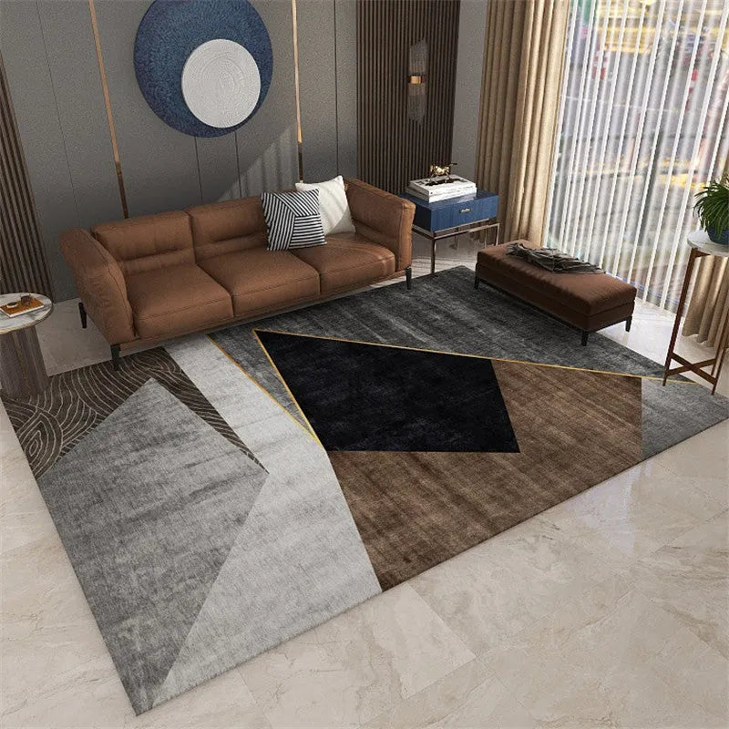 Rectangular carpet with 30% viscose fibre, available in orange or simplicity colours and multiple sizes for home use.