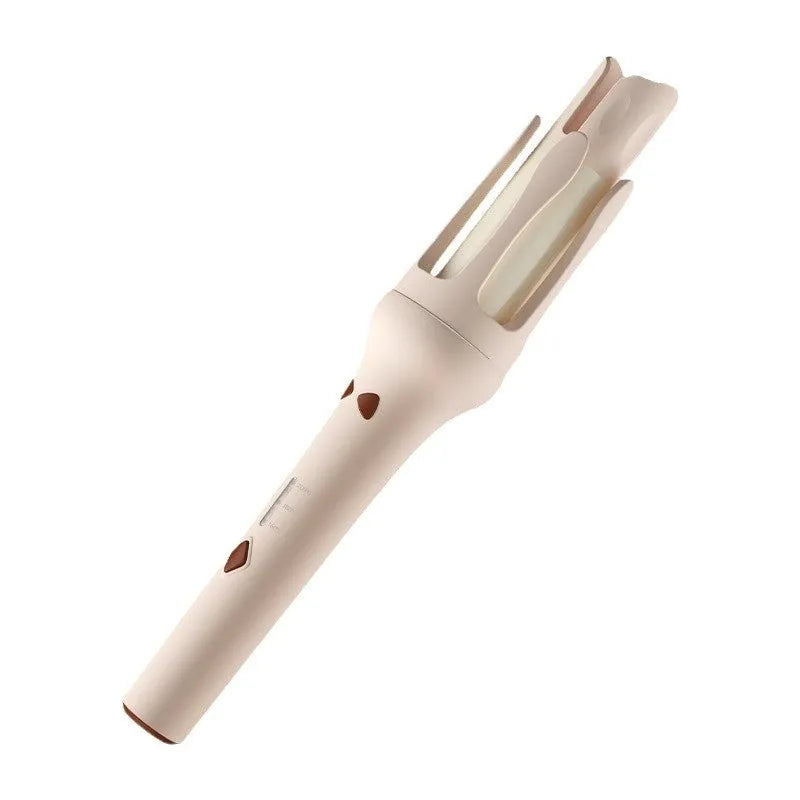 Automatic hair curler with a 32mm barrel in a two-tone colour option, shown with a plug adapter.