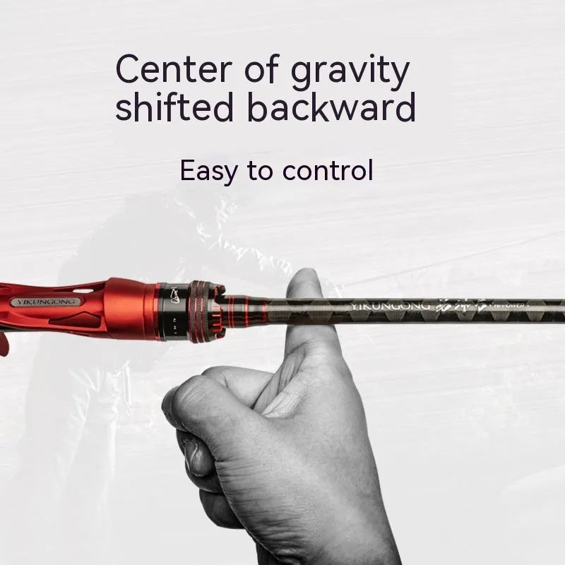 Carbon ultralight fishing rod showing straight handle and pikestaff style options in 2.1 and 2.4 metre lengths.