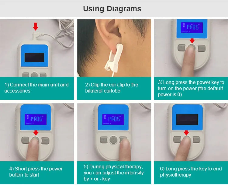 White low frequency pulse therapy instrument for insomnia treatment with USB connection