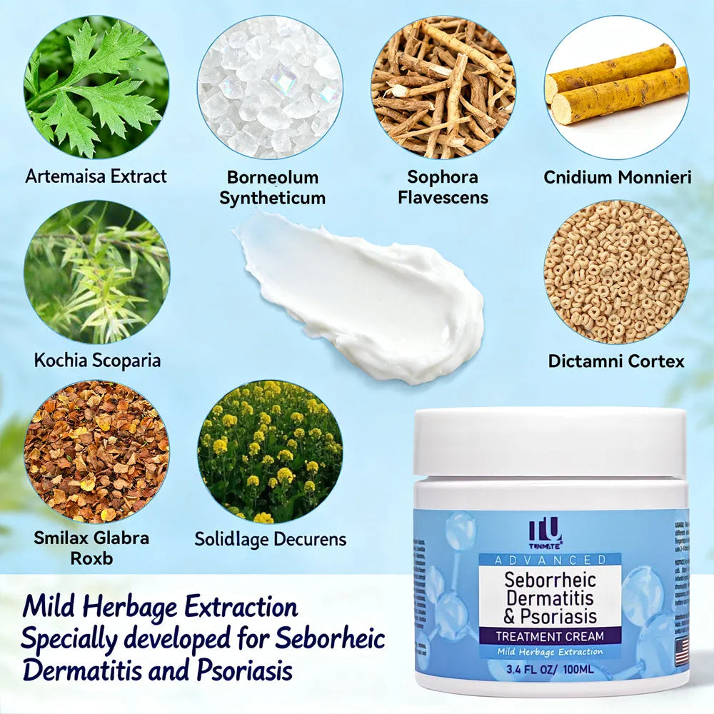 Seborrheic dermatitis cream tube 100ml for scalp psoriasis eczema treatment