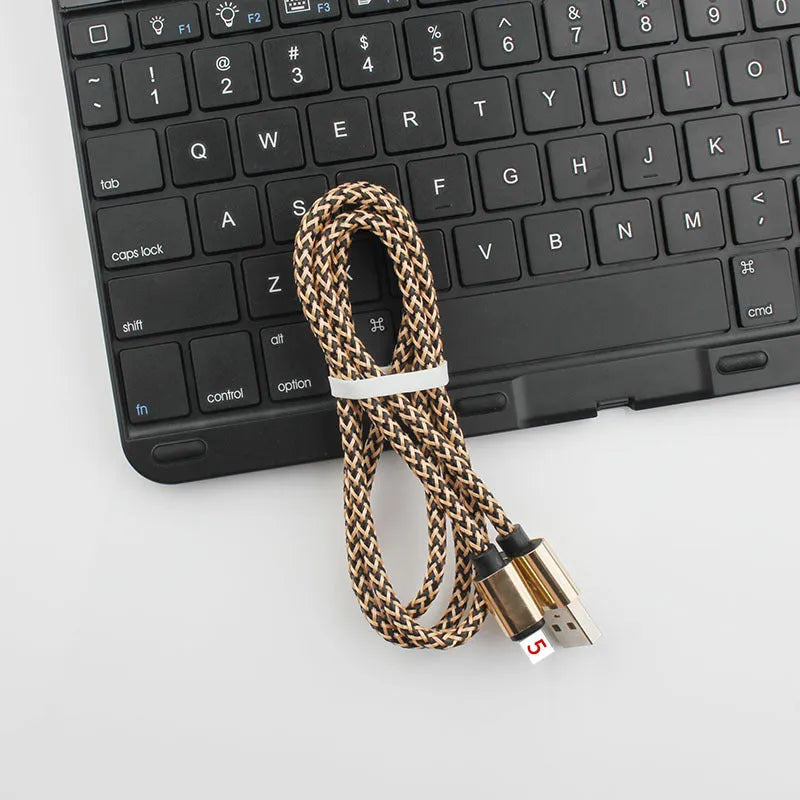 Braided hemp rope mobile phone charging cable for Apple iPhone in six colour options