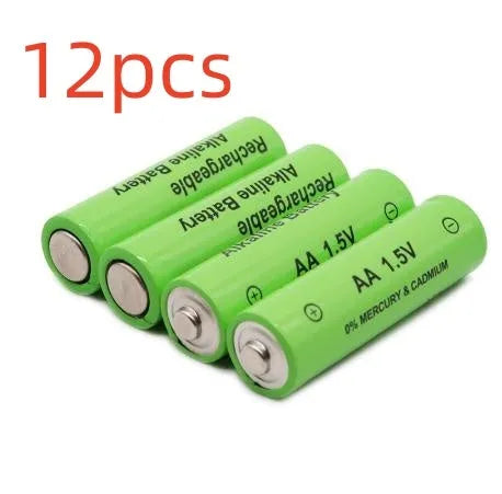 Alkaline rechargeable AA battery with 3000mAh capacity and 1.5V voltage.