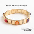 Retro quadrilateral imitation jewellery bracelet in zinc alloy, multiple colour options including DNXB04106