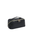 Waterproof large capacity multifunctional storage bag in pink, made from PU material, for cosmetics and daily use