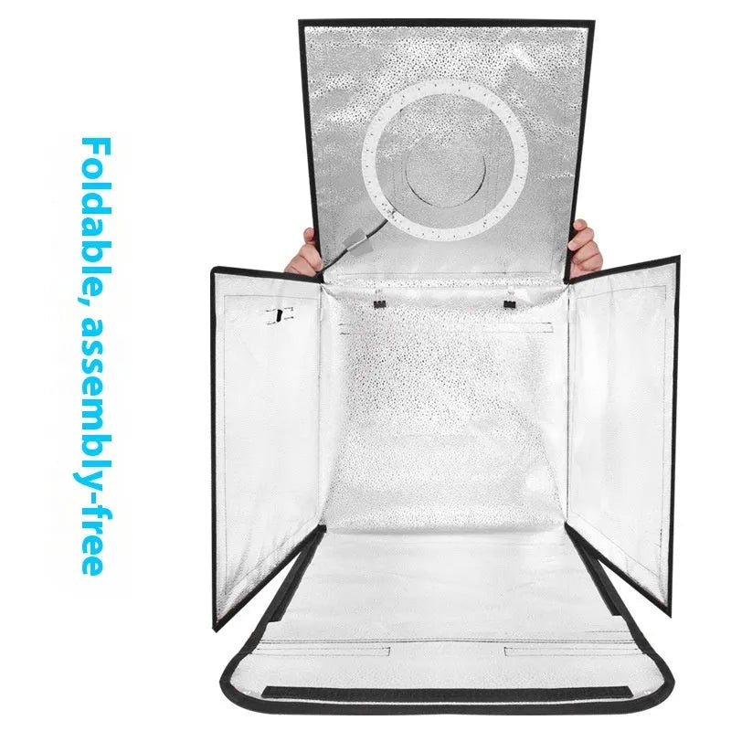 50cm foldable photo light box with USB plug and LED lighting panels