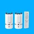 Electric curtain track system with aluminium rail, silent pulley wheels, motor unit and remote controller