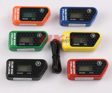 Black YSDS waterproof electronic LCD timer for vehicle and lawn mower maintenance