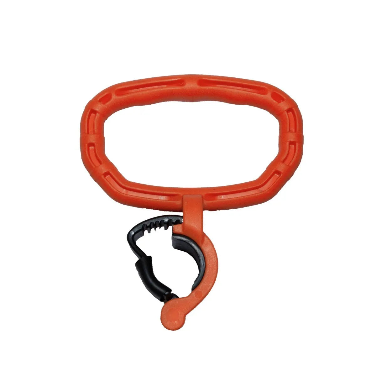 Adjustable kettlebell handle in black PP material, 21x19cm, 130g, for fitness body shaping