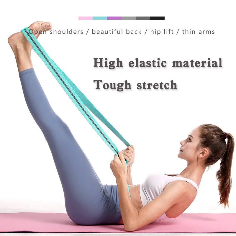 New yoga fitness female pull rope polyester cotton latex silk multicolor 4x200cm resistance band