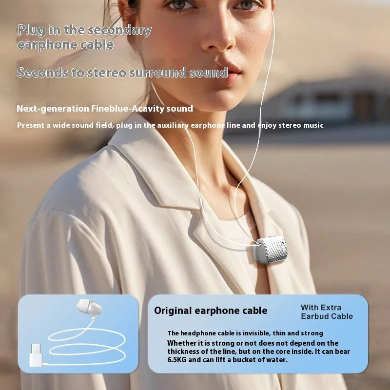 F588 mini cable Bluetooth headset in black for business calls with in-ear design