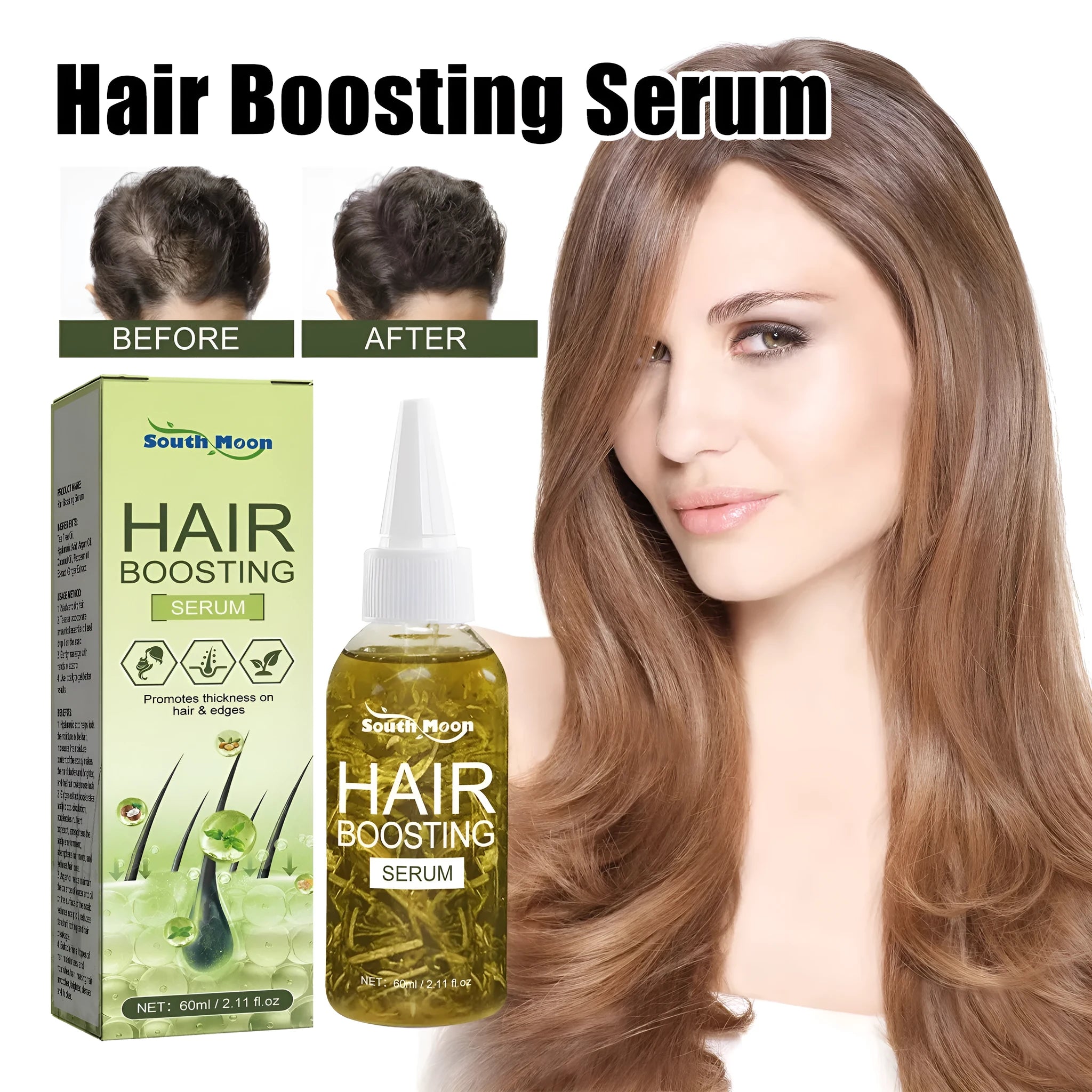 60ml bottle of anti-fall repair hair essential oil for dry, brittle hair.