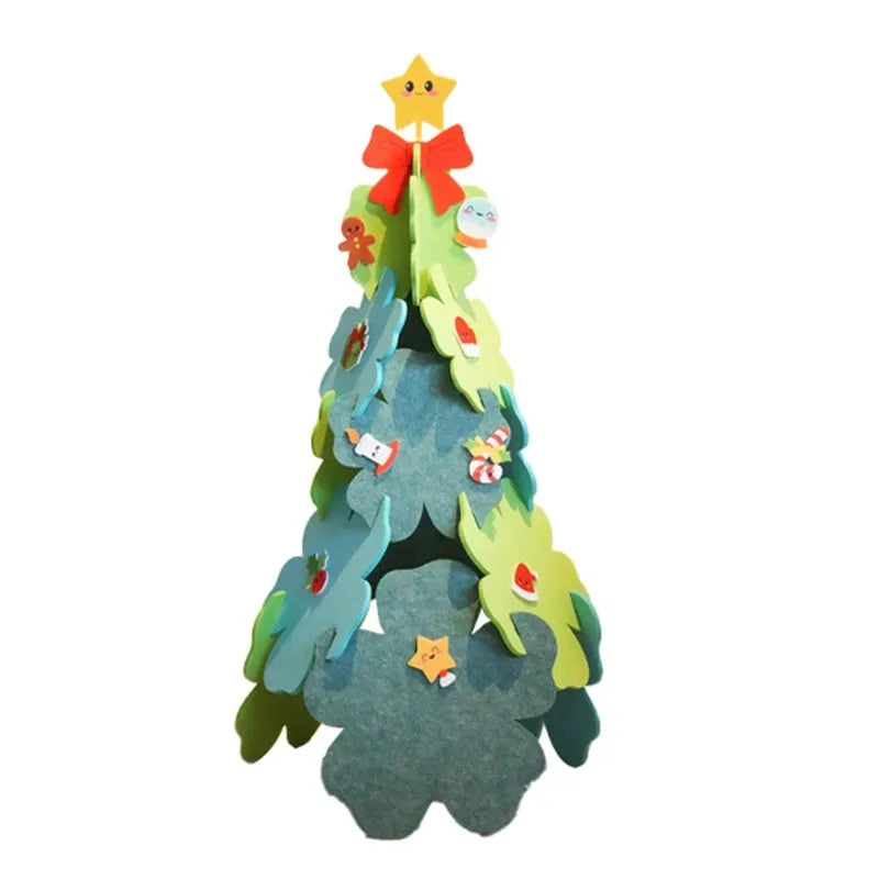 XINGX felt Christmas tree 110cm tall with star light at top on a plain background