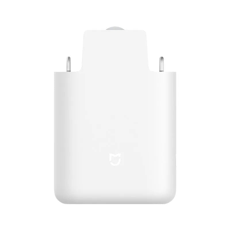 White electric curtain opener with USB charging cable and 6400mAh battery for automatic curtain control