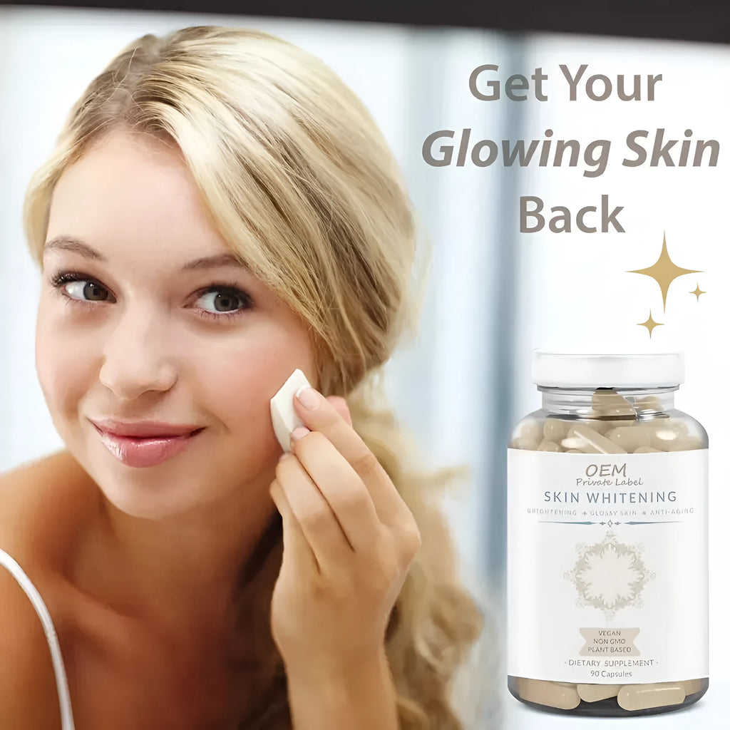 Collagen capsule supplement bottle containing 60 tablets for adult use.