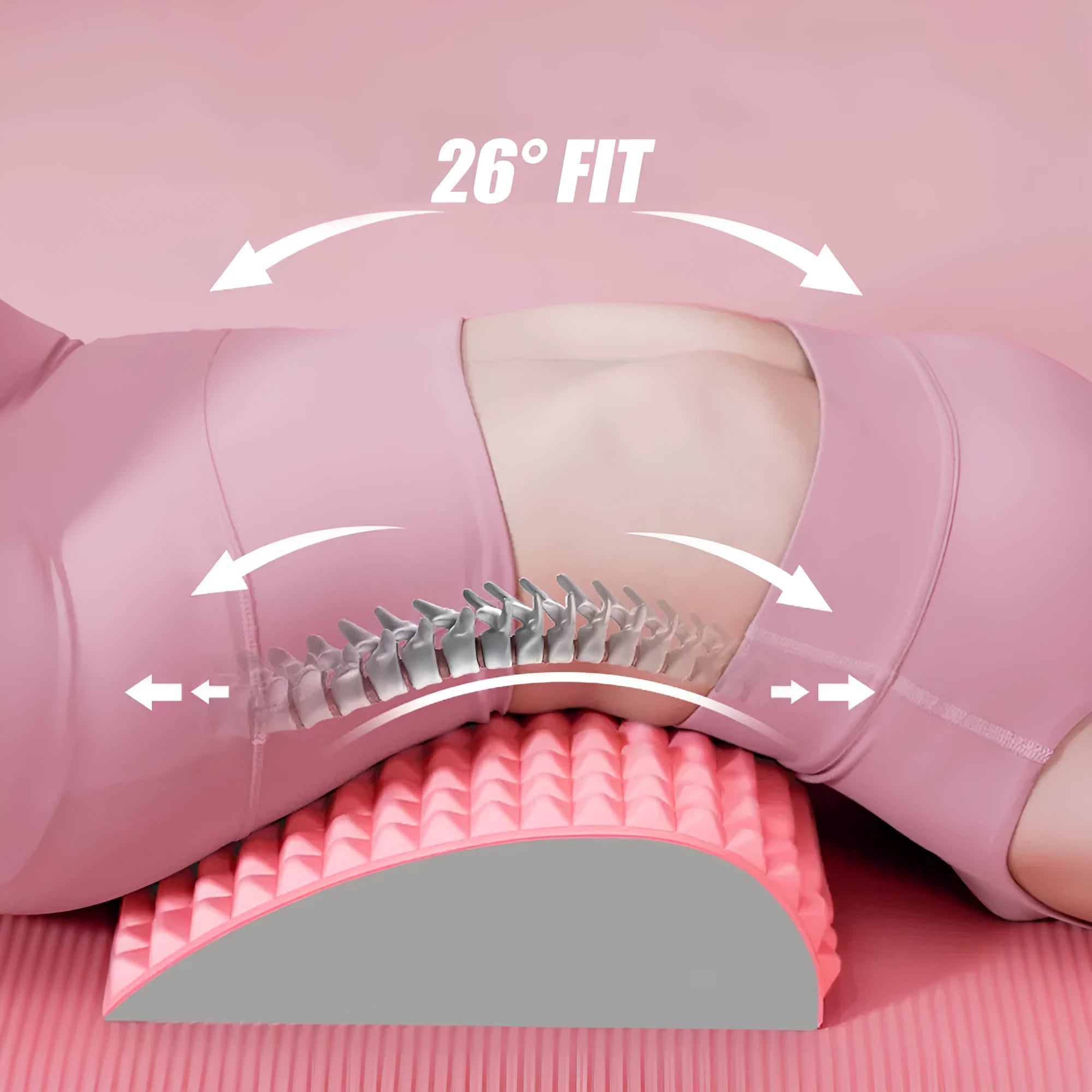 Blue EVA foam back stretcher pillow for lumbar and neck support on a flat surface.