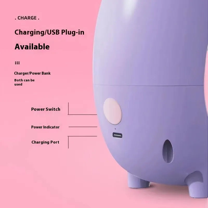 Purple household multi-function USB charging electric peeling machine with stainless steel blade