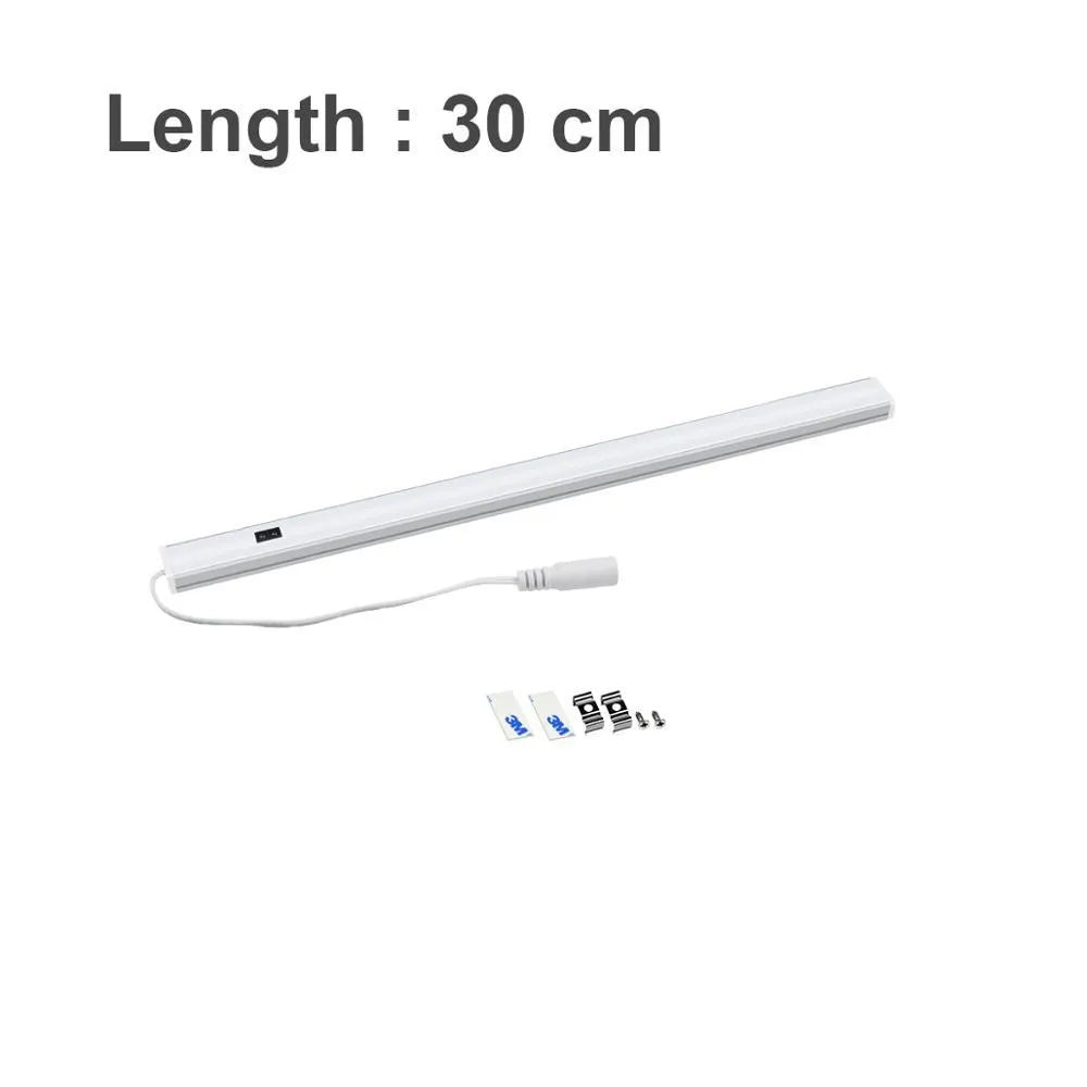 Aluminium profile LED strip bar light for cabinets and bookcases in three length options