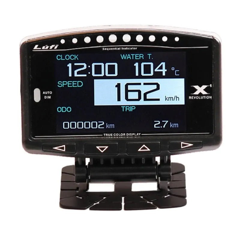X1 automotive OBD diagnostic instrument with LED display and metal construction