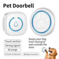 Wireless waterproof touch doorbell for pet dog training in black and white.
