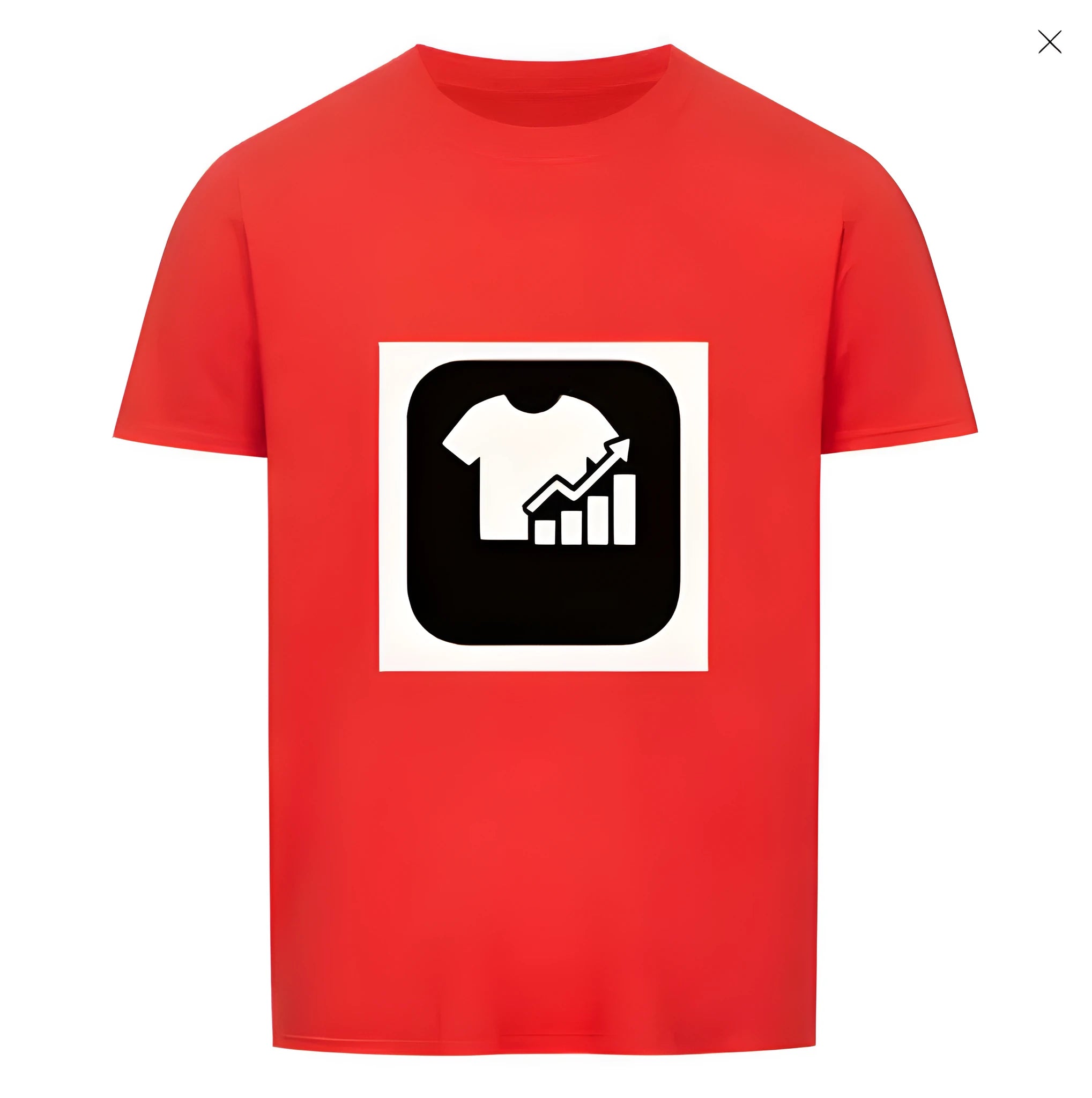 Red and white striped short sleeve T-shirt made from a silk and linen blend fabric.
