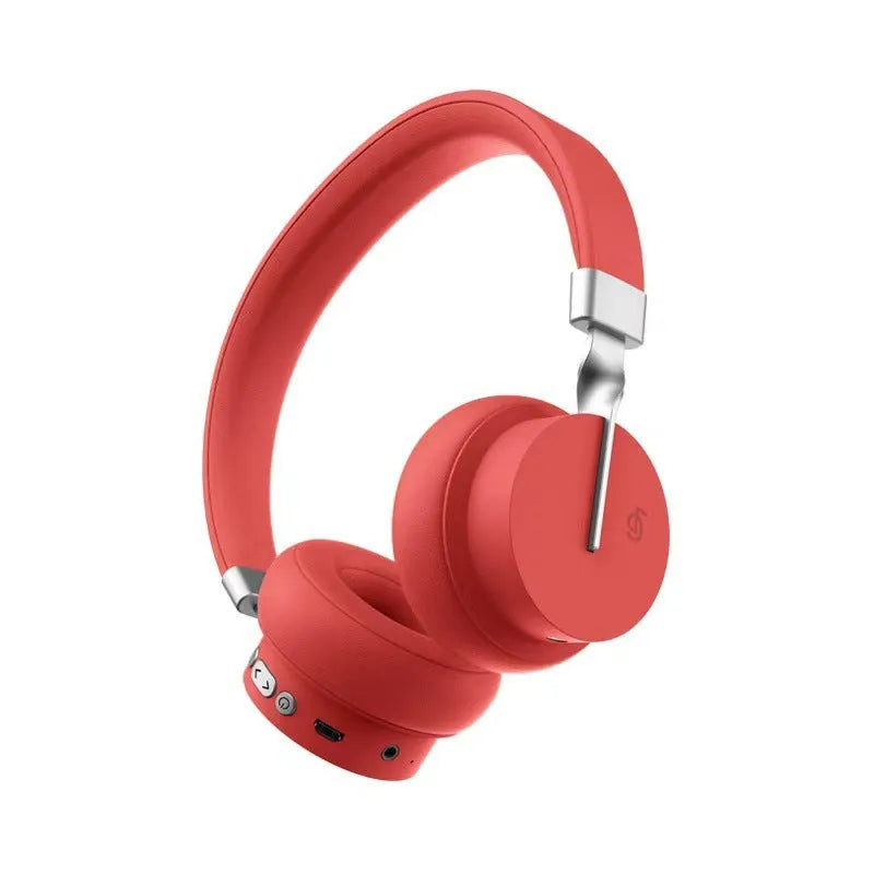 Simple solid colour headworn Bluetooth phone headset shown in one of five colour options.