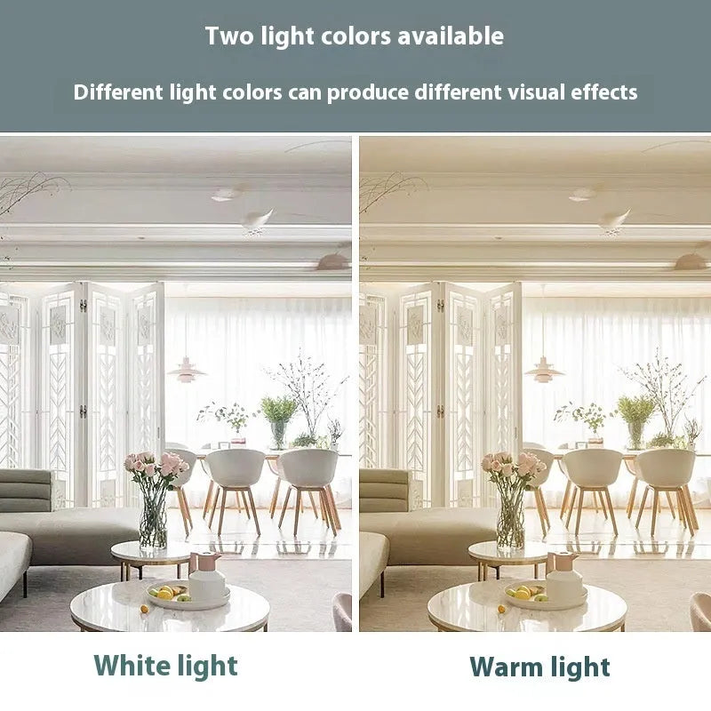 Anti-glare ceiling lamp with aluminium shell in white finish, wall control type, modern simplicity style for home decoration
