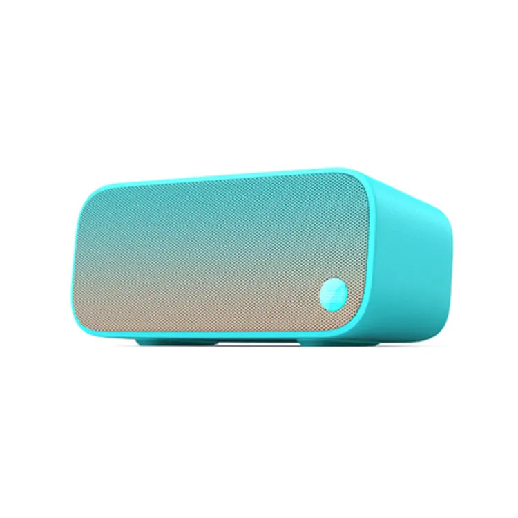 Elf sugar cube WiFi smart AI speaker in blue, green, red, or white colours with bookshelf design