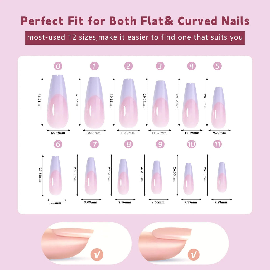Box of 288 French wear armour nail stickers with seamless removable design